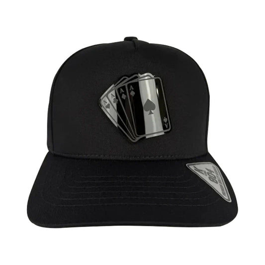 Playing Cards SnapBack Baseball Cap - Black/Red