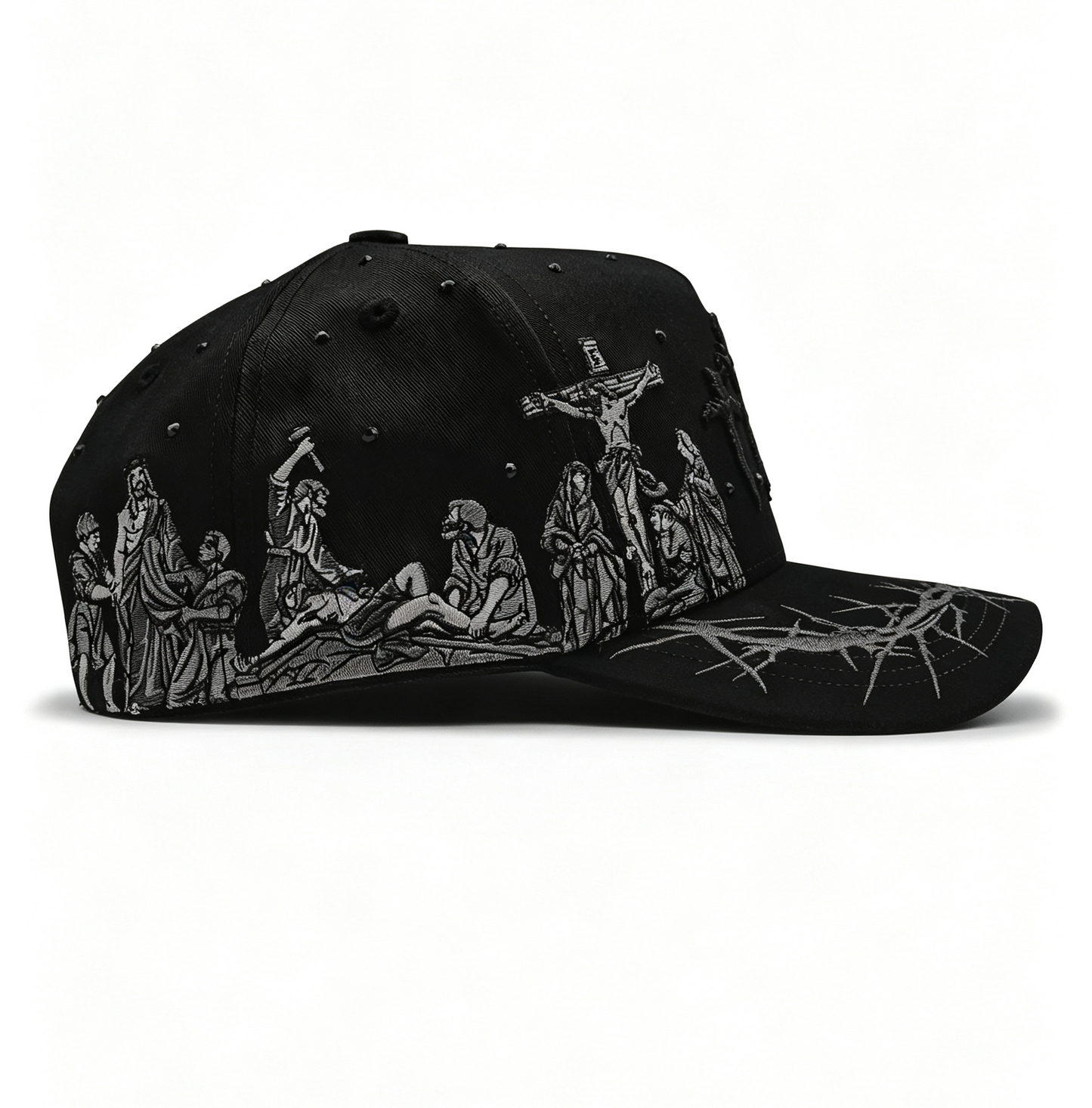 Viacrucis Black Crystals Hat