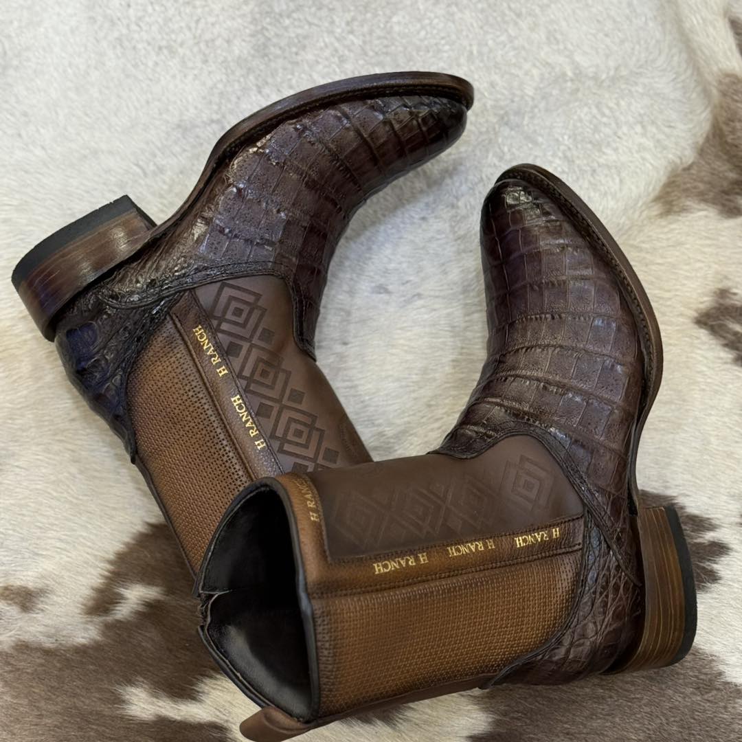 Men's Vintage Alligator Leather Cowboy Boots