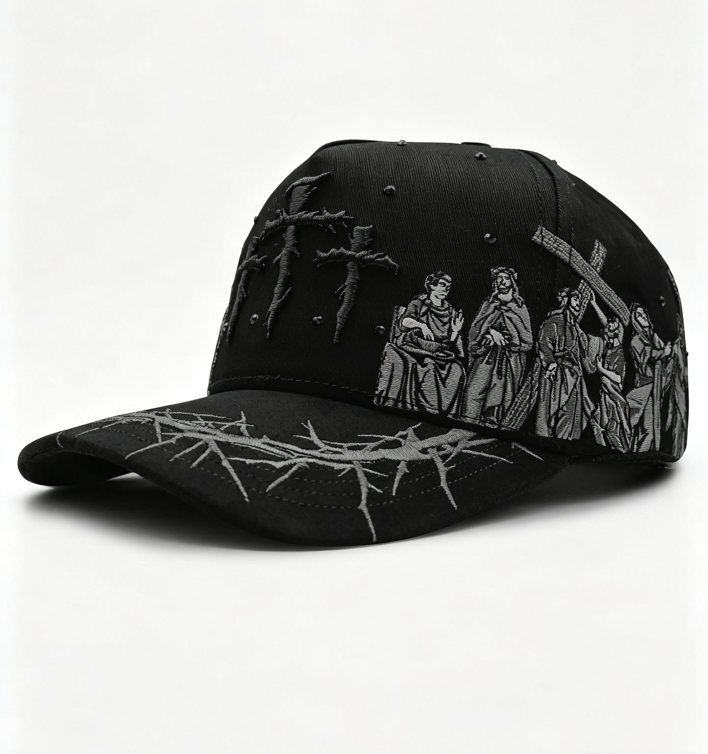 Viacrucis Black Crystals Hat
