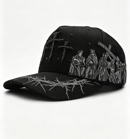Viacrucis Black Crystals Hat