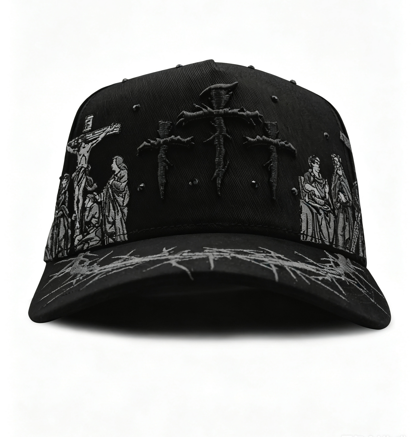 Viacrucis Black Crystals Hat